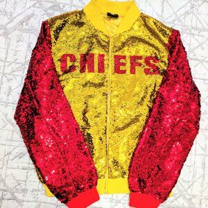 Kansas City Chiefs NFL Apparel Sequin Jacket Size Large pristine condition
